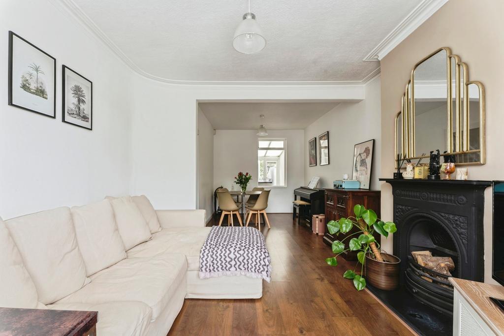 Living room, fireplace