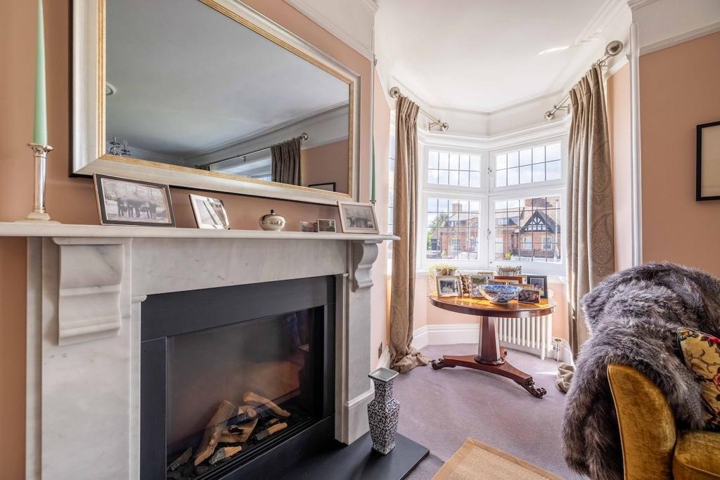 Living room, fireplace