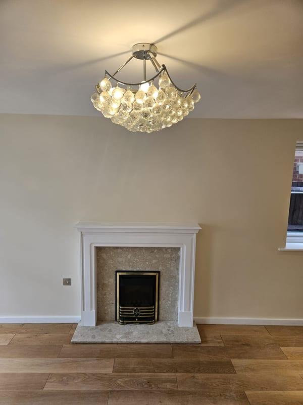 Living room, fireplace