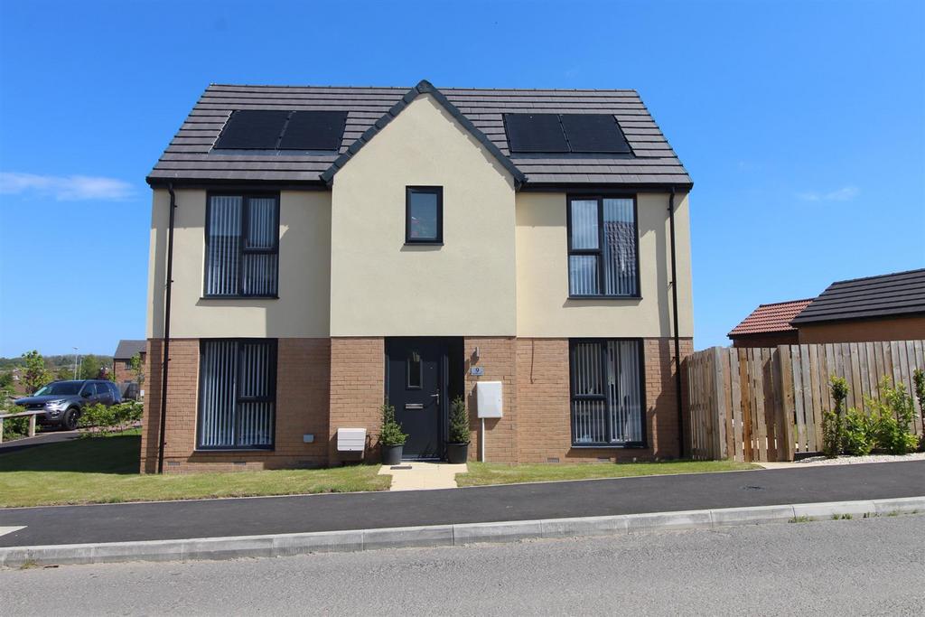 House exterior, solar panels