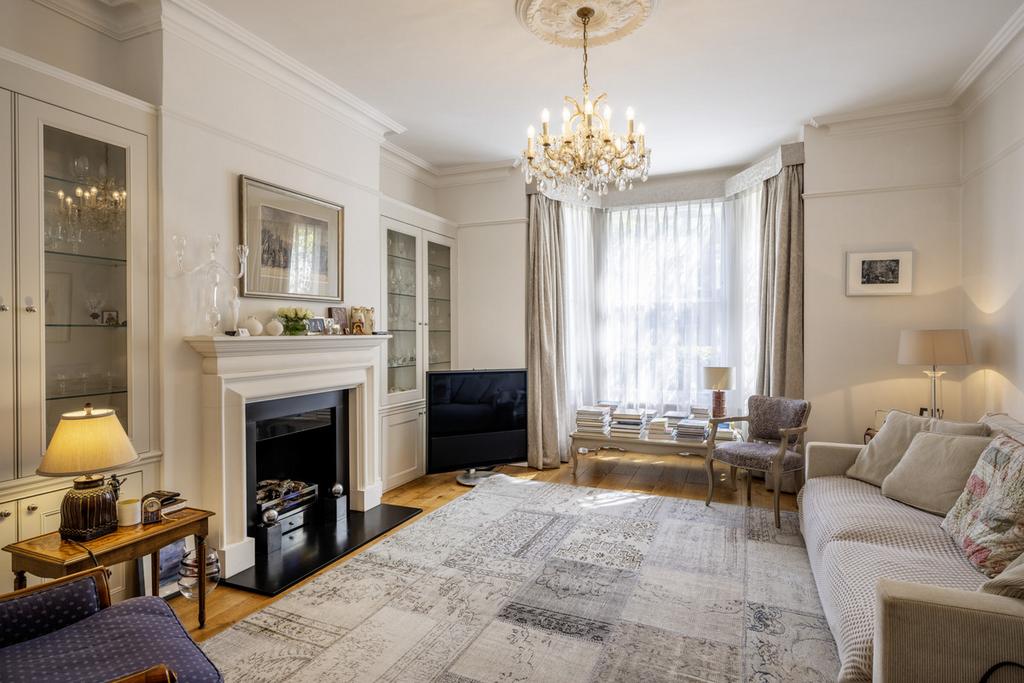 Living room, fireplace