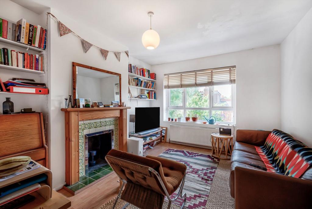 Living room, fireplace