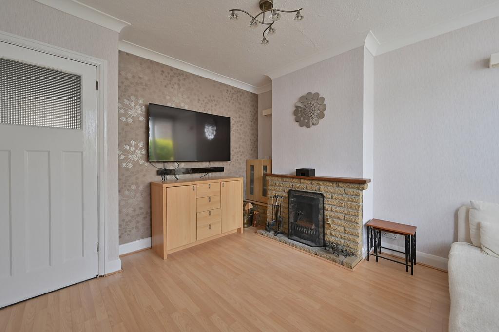 Living room, fireplace