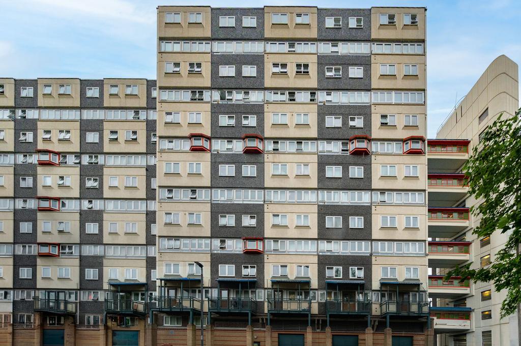 Apartment building facade, block of apartments