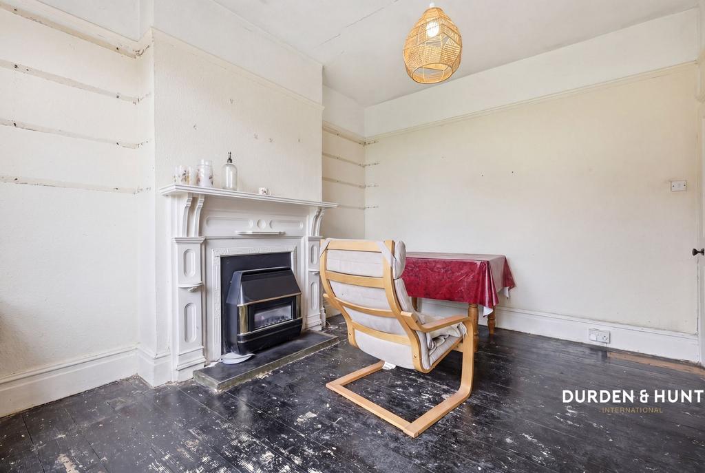 Living room, fireplace