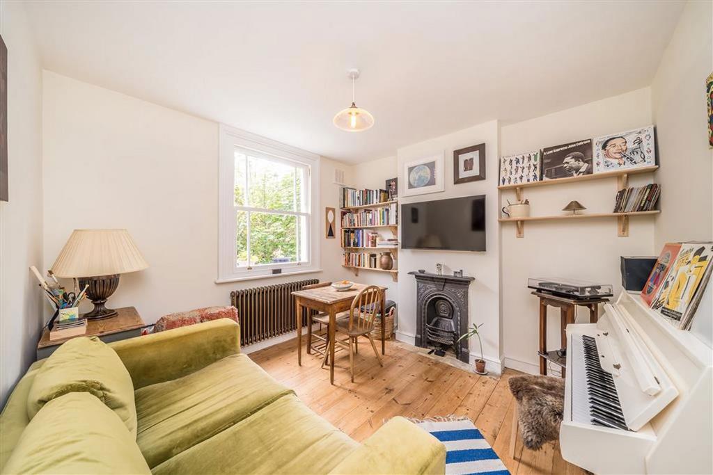 Open-plan living area, fireplace