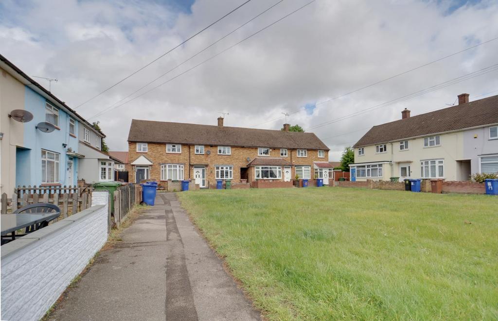 Street scene with property, garden