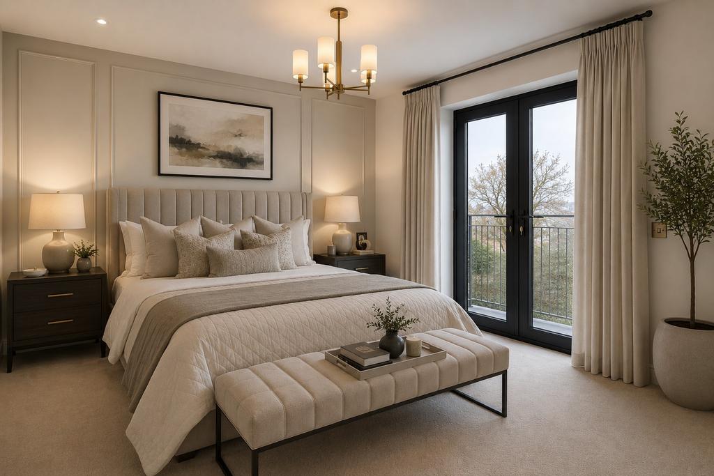 Master bedroom, balcony