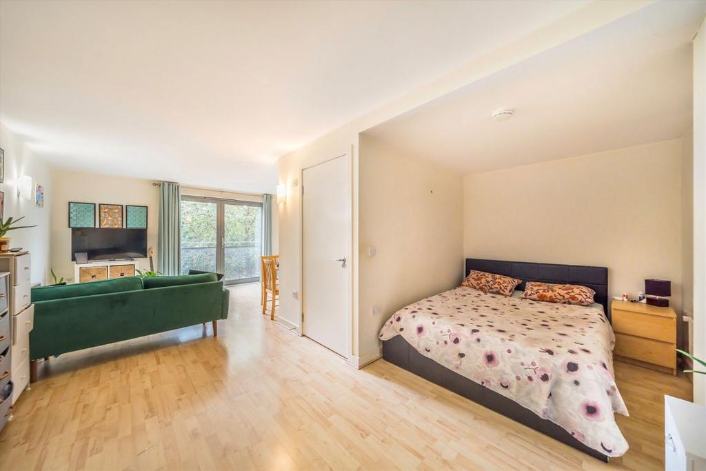 Studio apartment interior, open plan living
