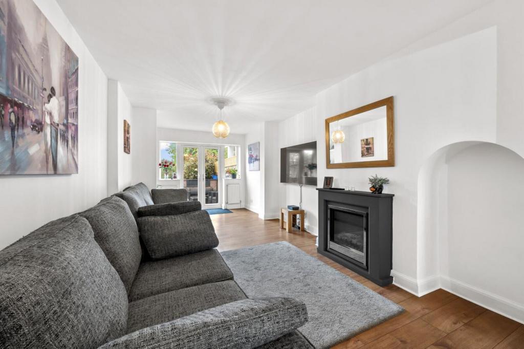 Living room, fireplace