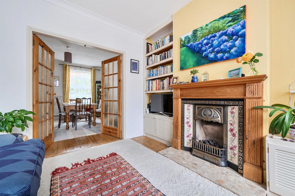 Living room, fireplace