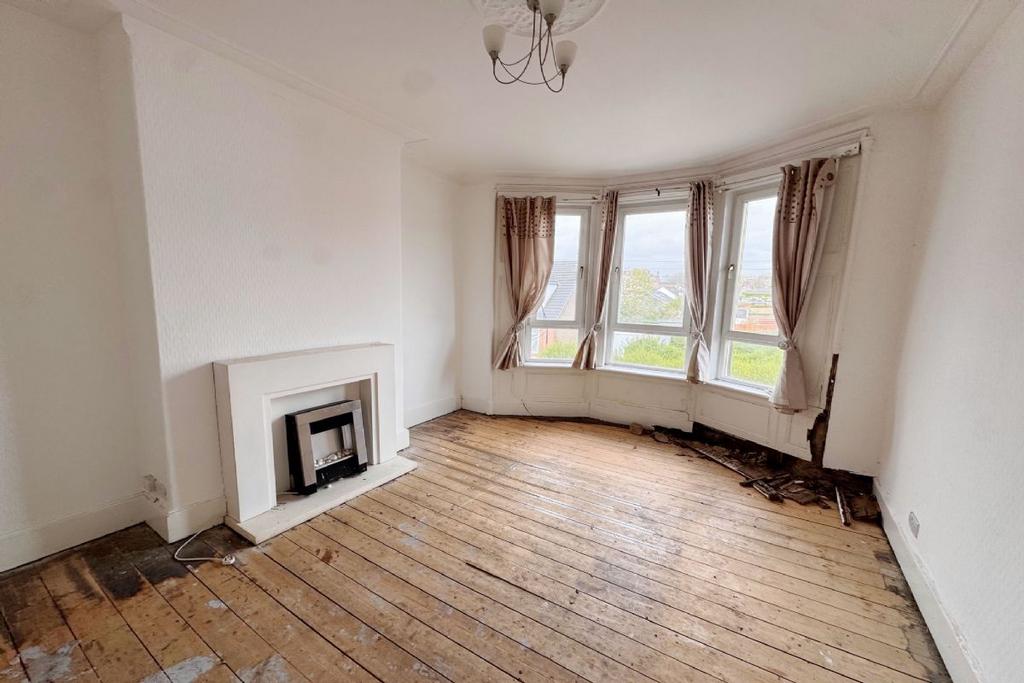 Living room, fireplace