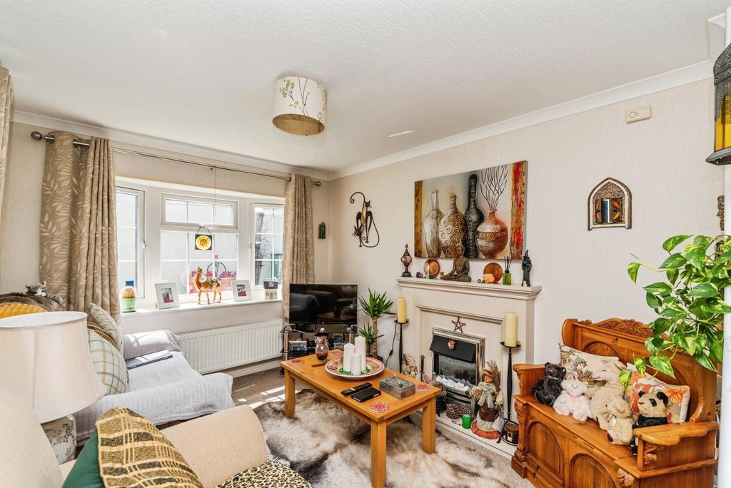 Living room, fireplace