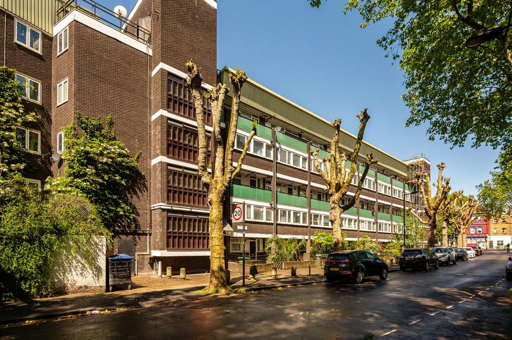 Apartment building facade, block of apartments