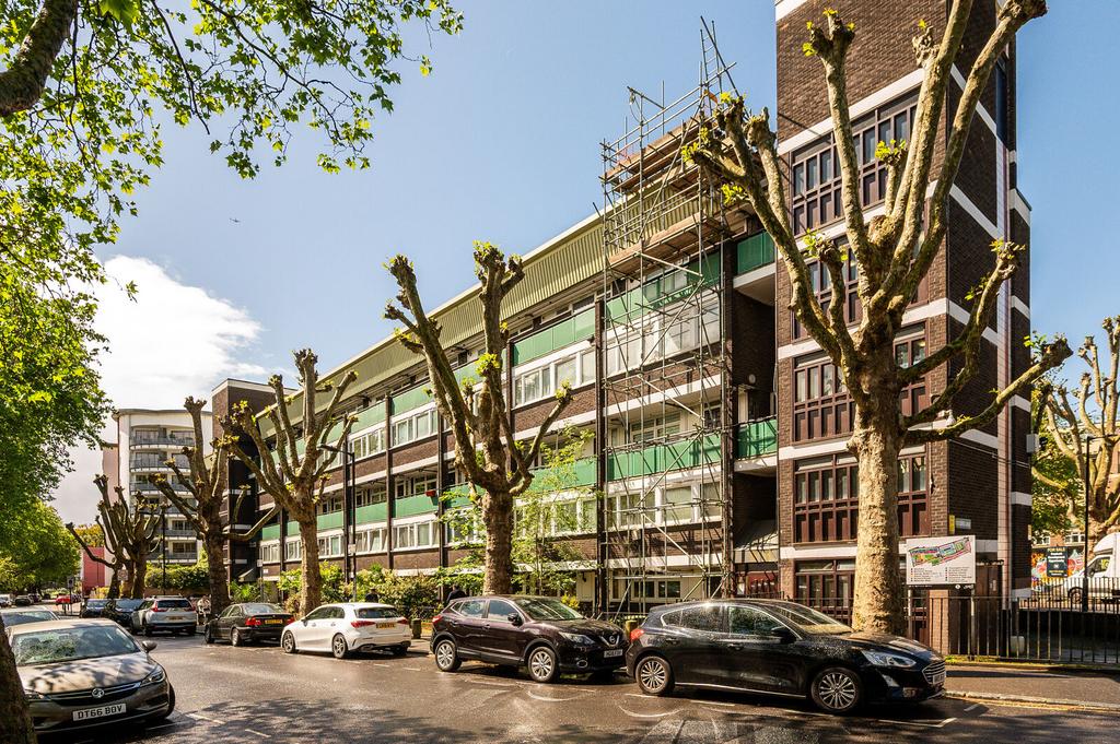 Apartment building facade, block of apartments