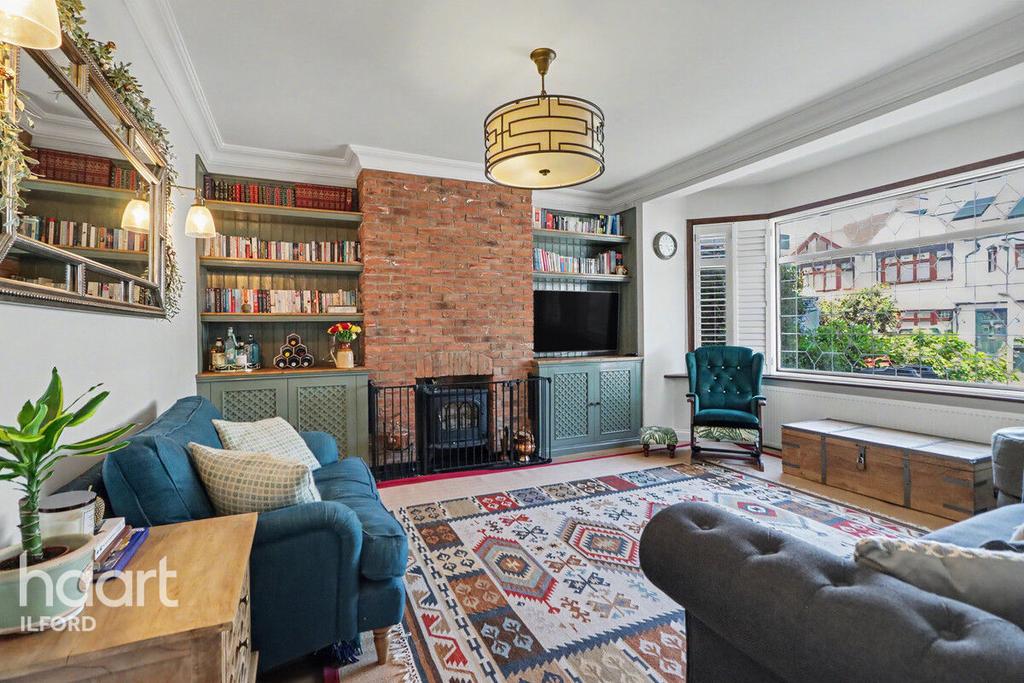 Living room, fireplace