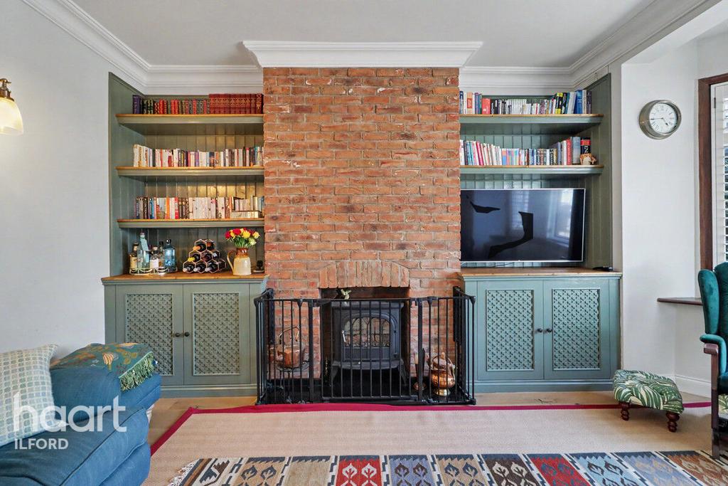 Living room, fireplace