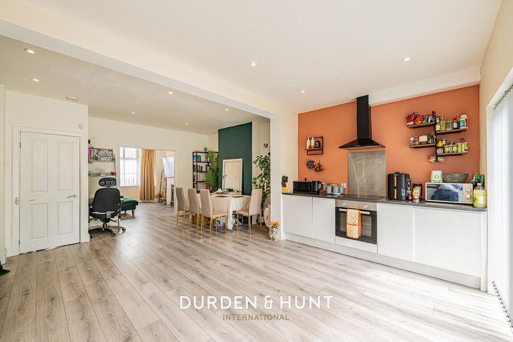 Open-plan living area, open plan living
