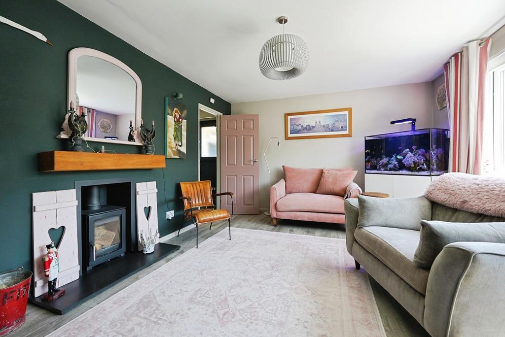 Living room, fireplace