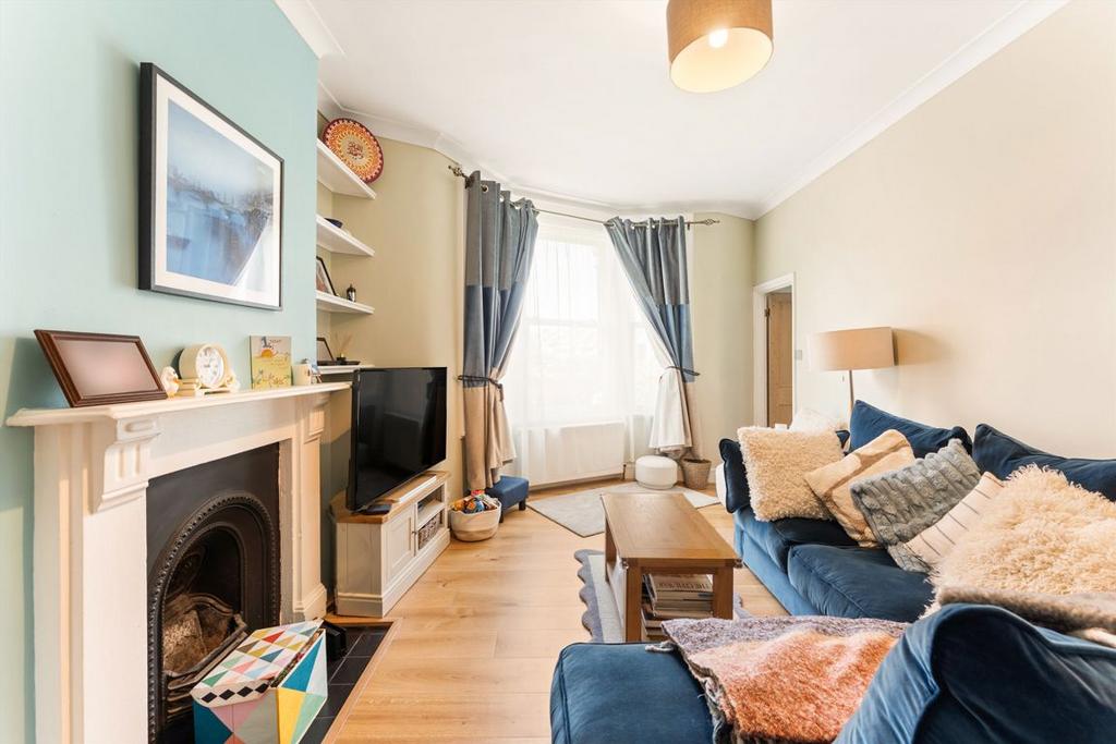 Living room, fireplace