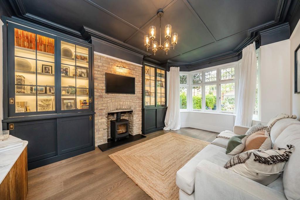 Living room, fireplace