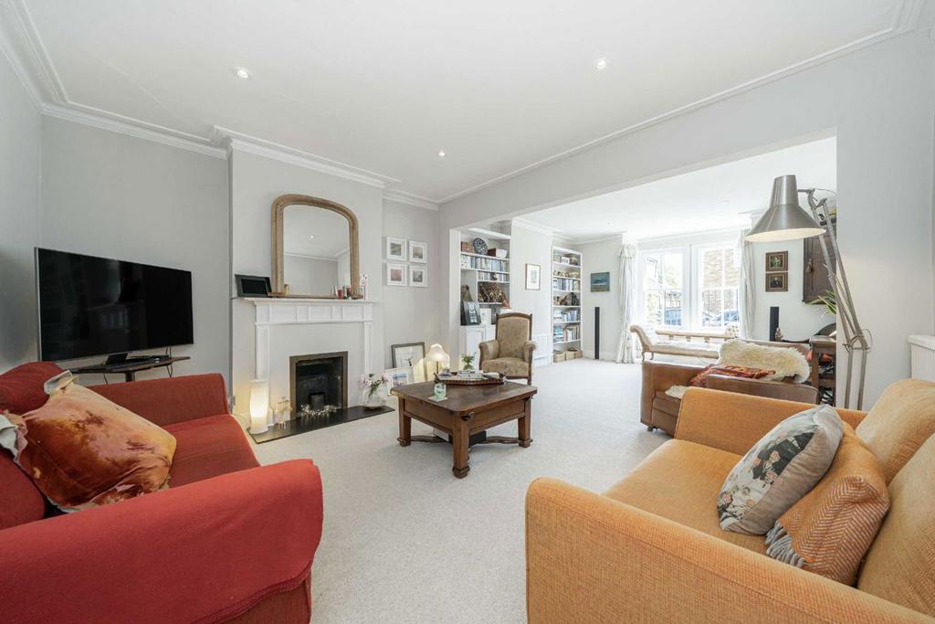 Living room, fireplace