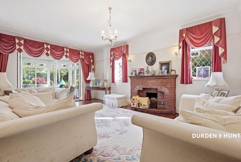 Living room, fireplace
