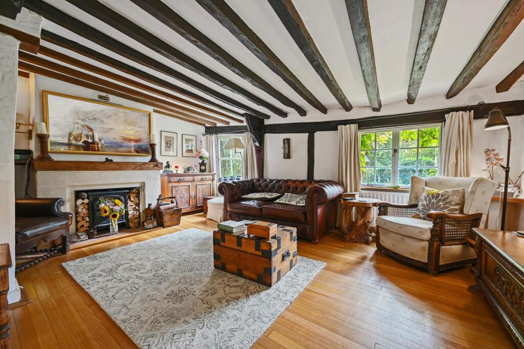 Living room, fireplace
