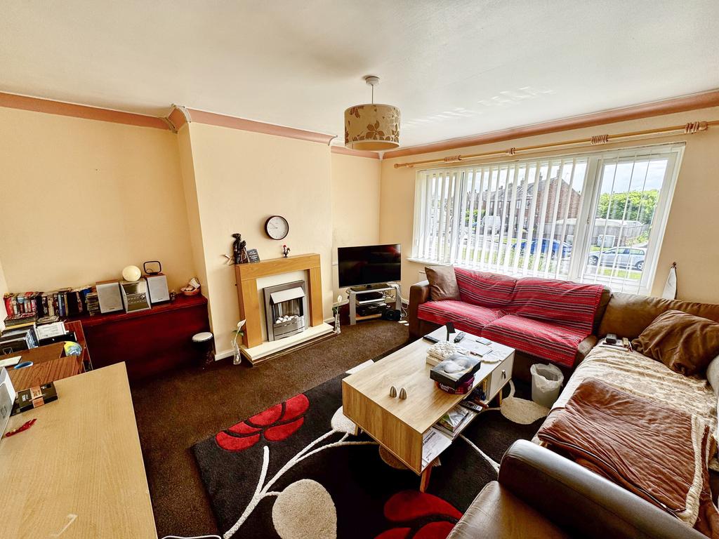 Living room, fireplace