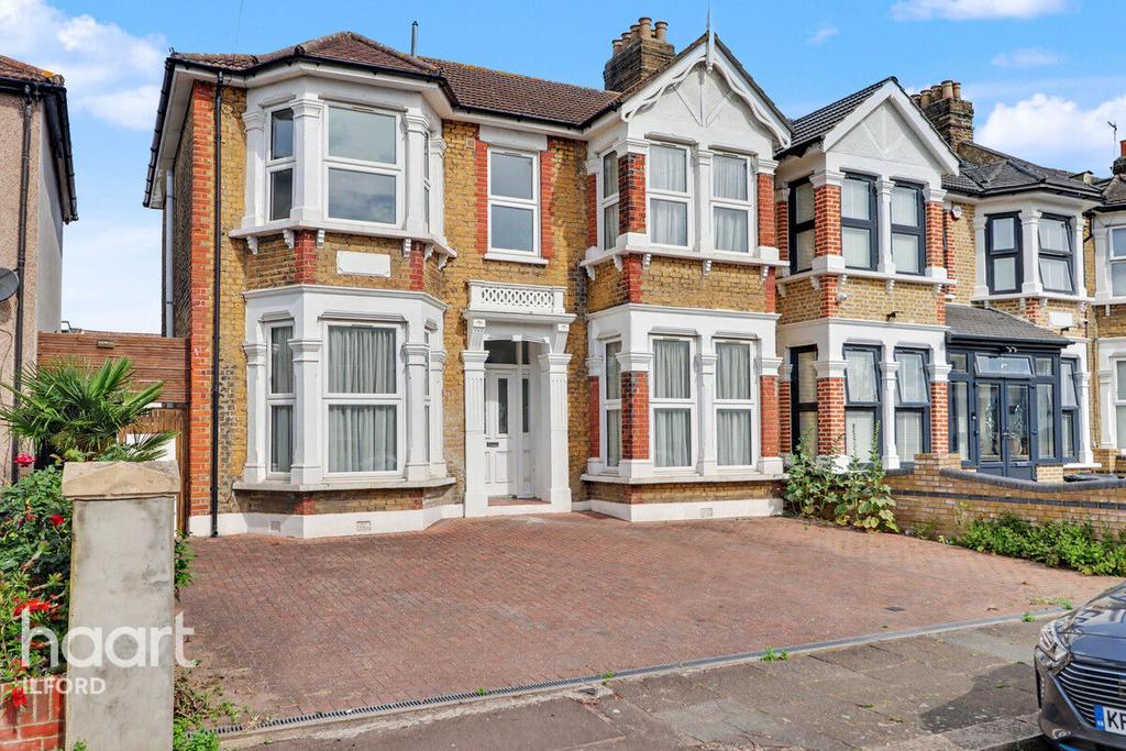 Semi-detached house exterior, driveway