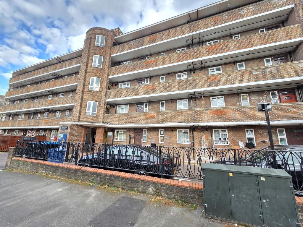 Apartment building facade, block of apartments