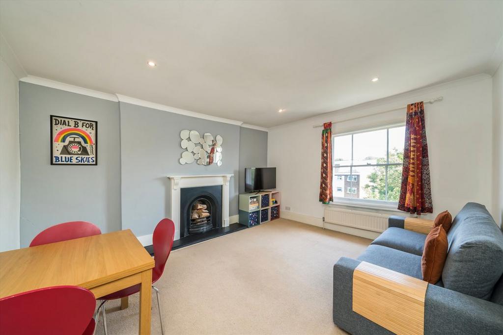 Living room, fireplace