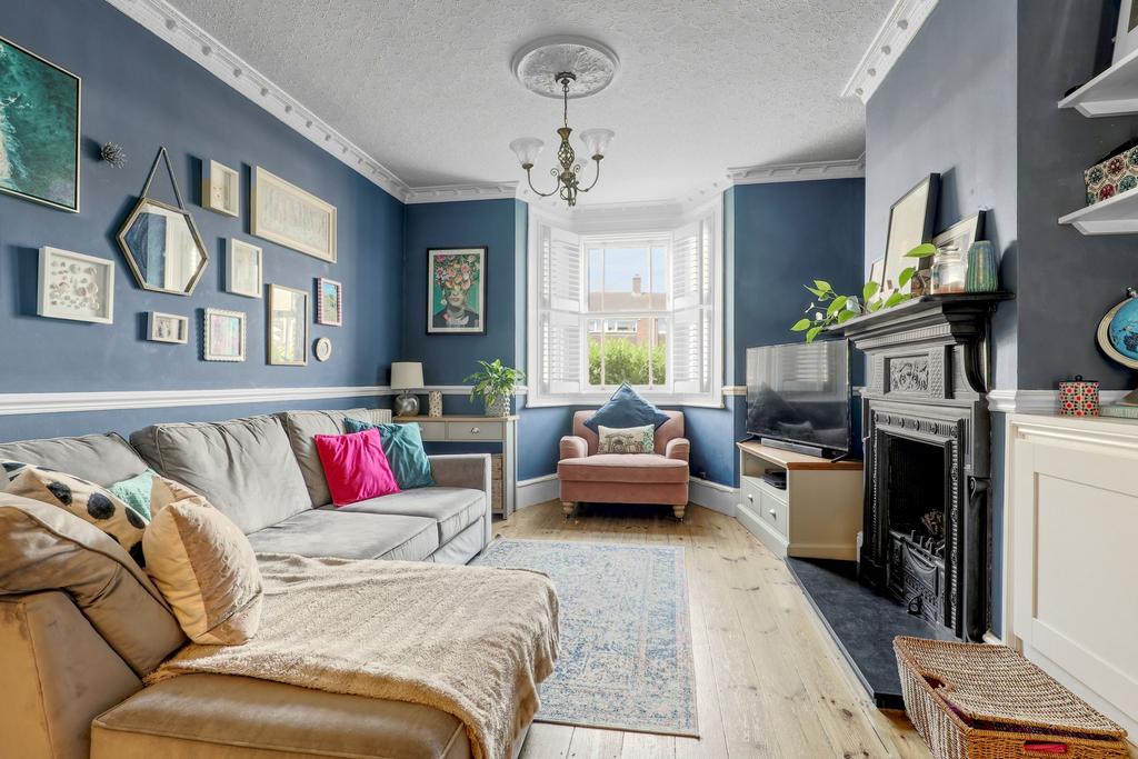Living room, fireplace