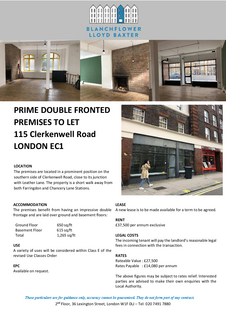 Retail property (high street) to rent, 115-119 Clerkenwell Rd London EC1R 5DB