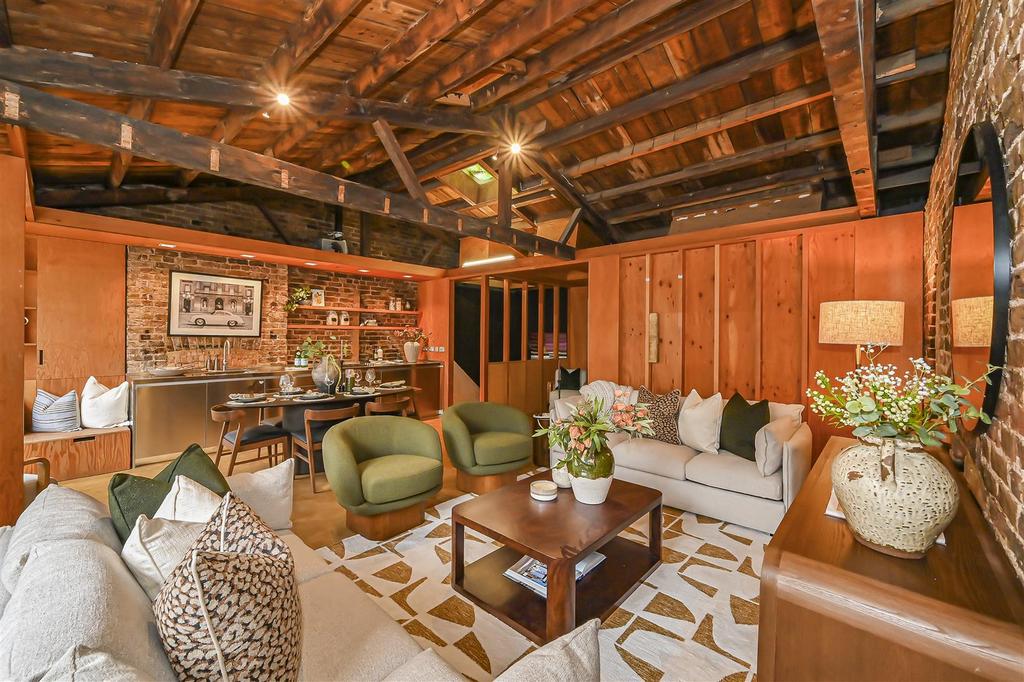 Living room, fireplace