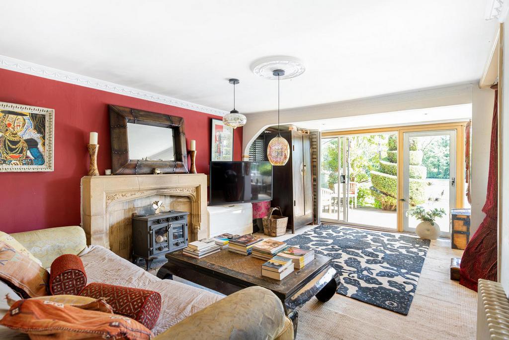 Living room, fireplace
