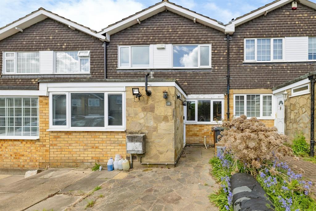 Semi-detached house exterior, driveway