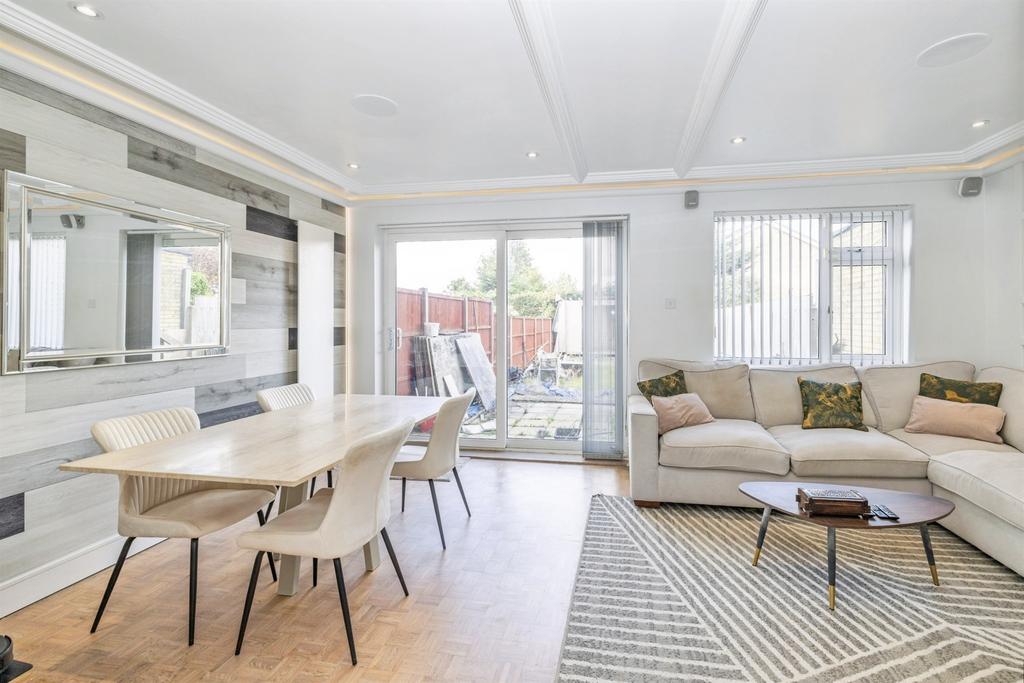 Open-plan living area, open plan living