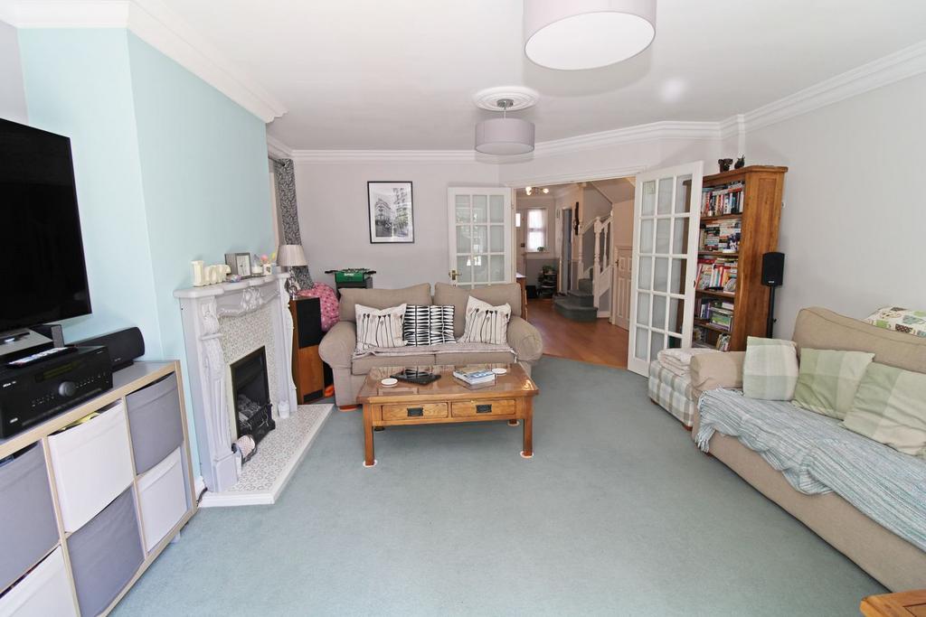 Living room, fireplace