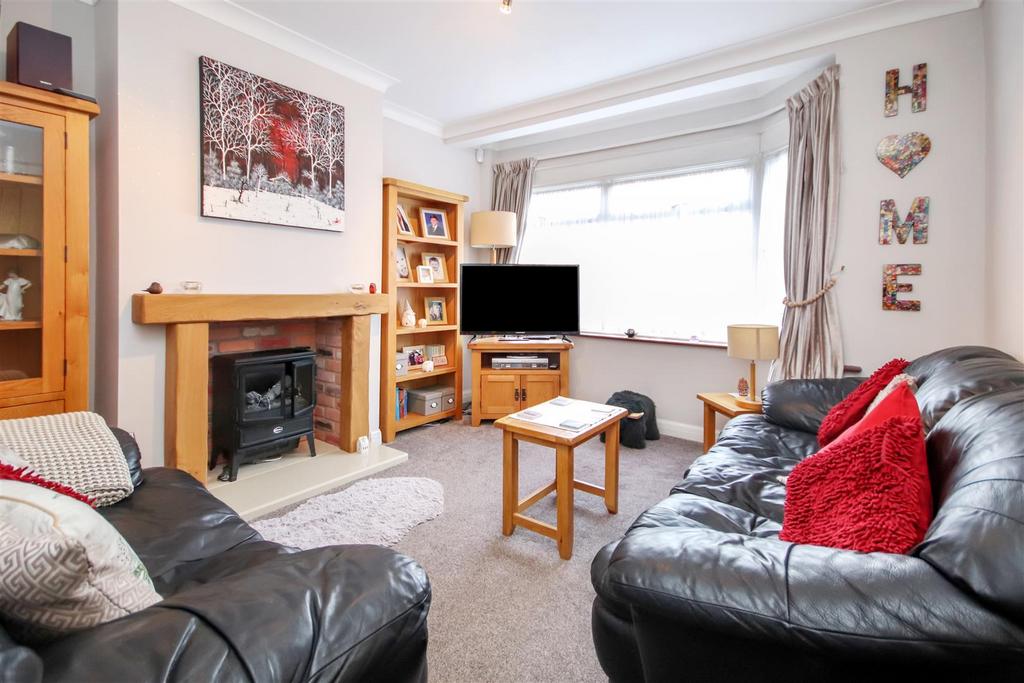 Living room, fireplace