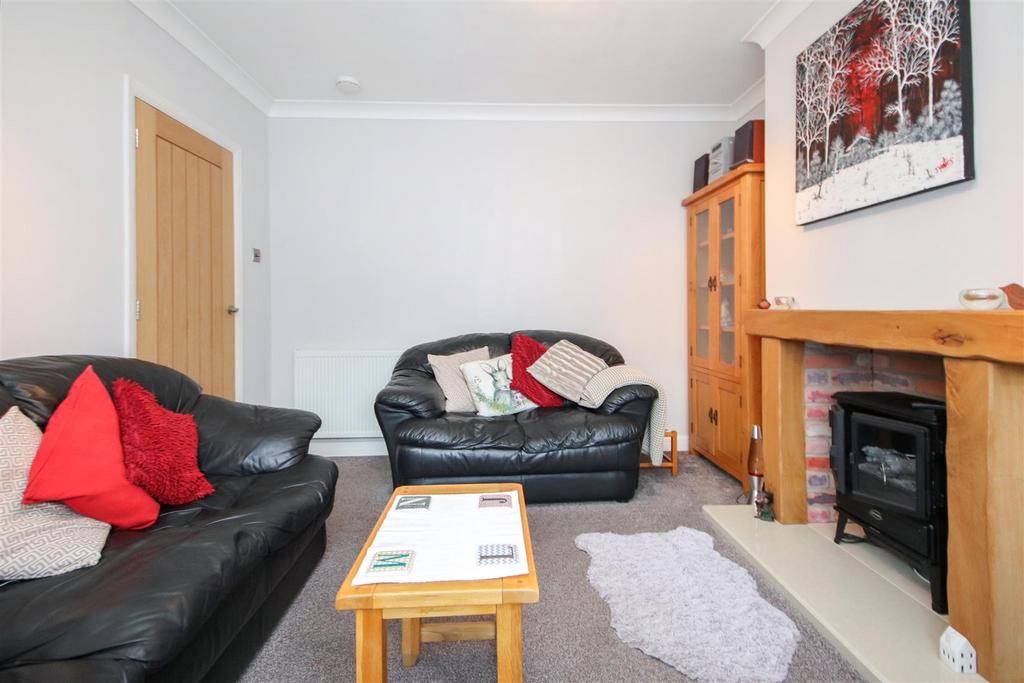 Living room, fireplace