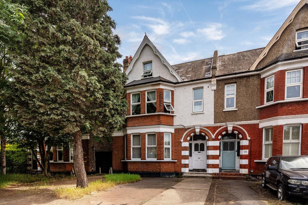 Semi-detached house exterior, driveway