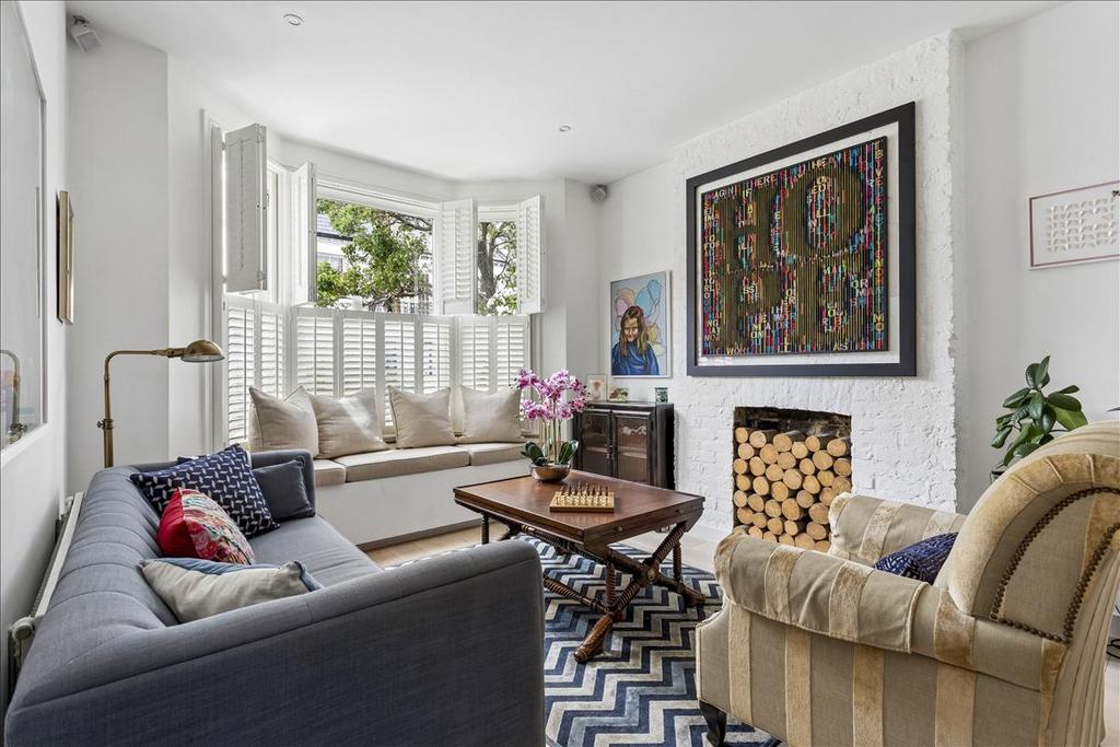 Living room, fireplace