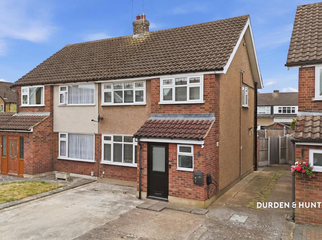 Semi-detached house exterior, driveway