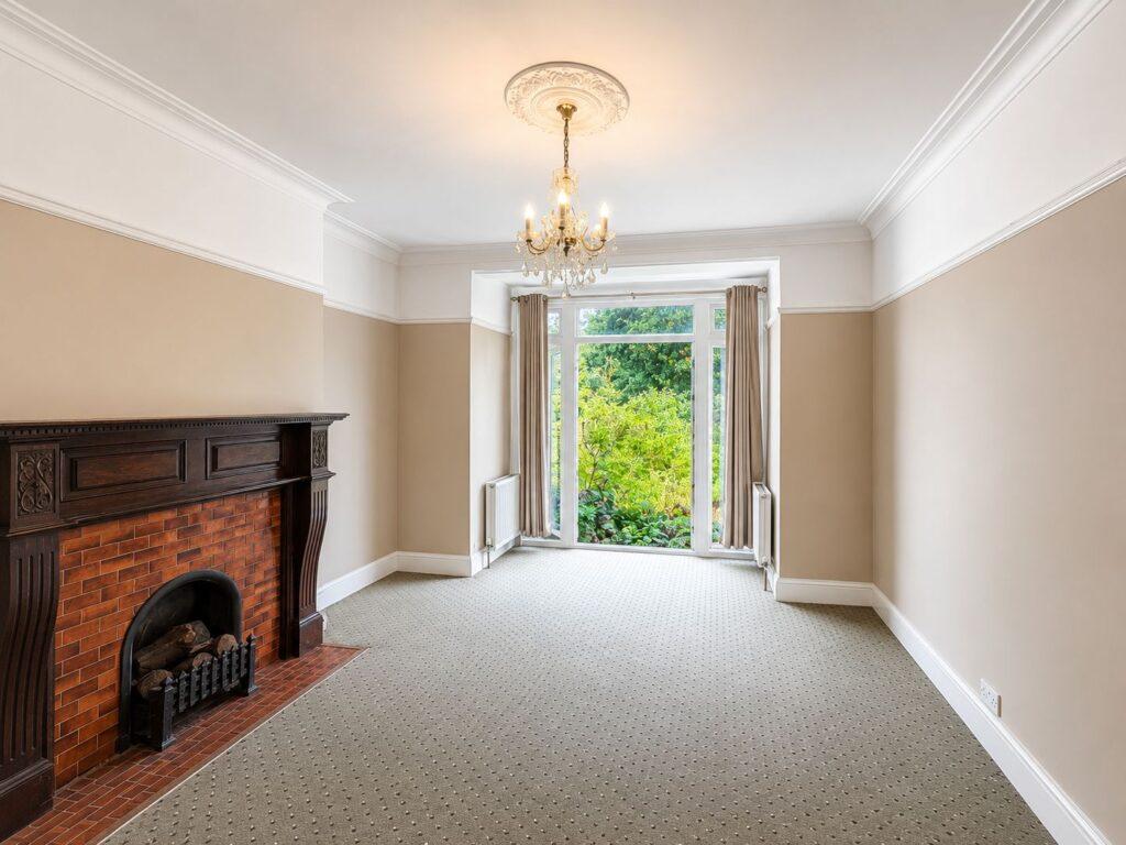 Living room, fireplace