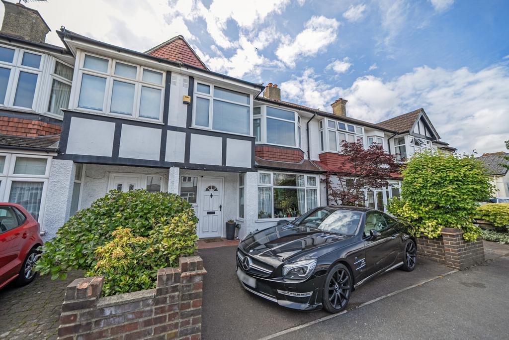 Semi-detached house exterior, driveway