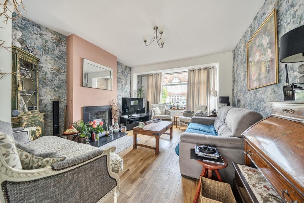 Living room, fireplace