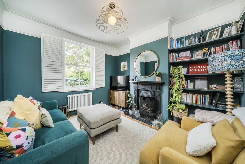 Living room, fireplace