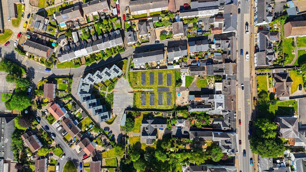Aerial view, land