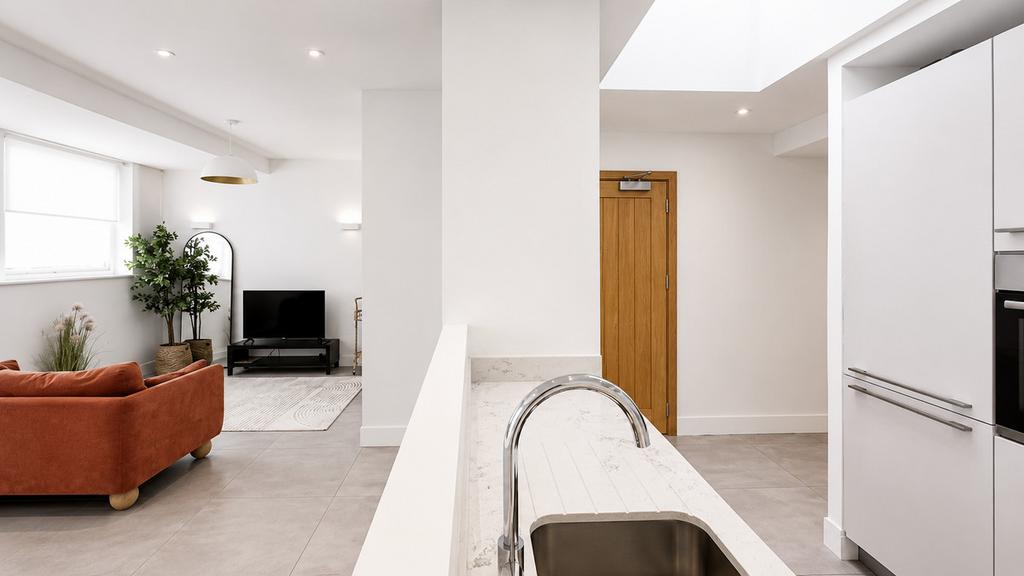 Open-plan living area, open plan living